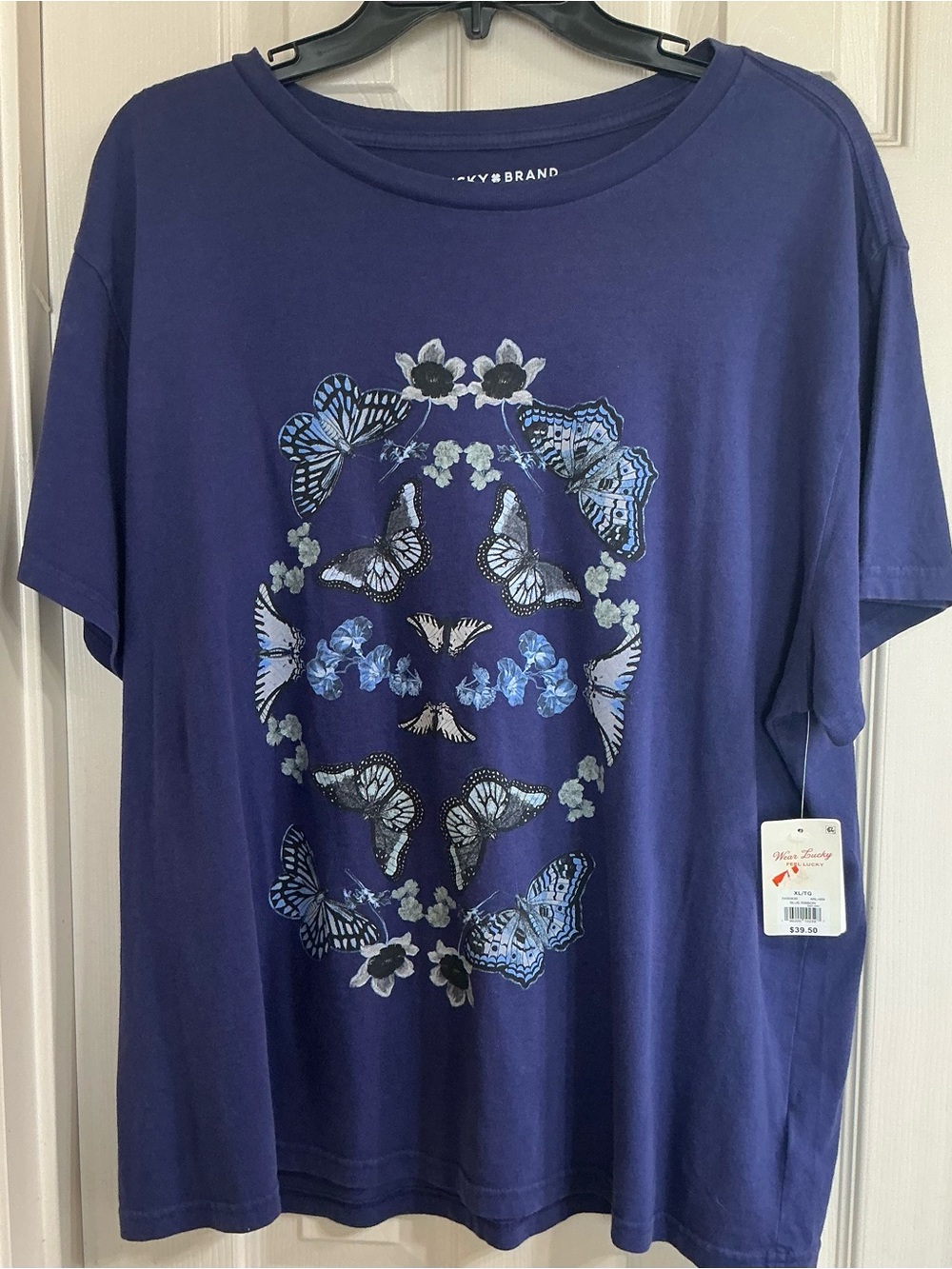NWT! LUCKY BRAND Butterfly Graphic Tee SIZE XL